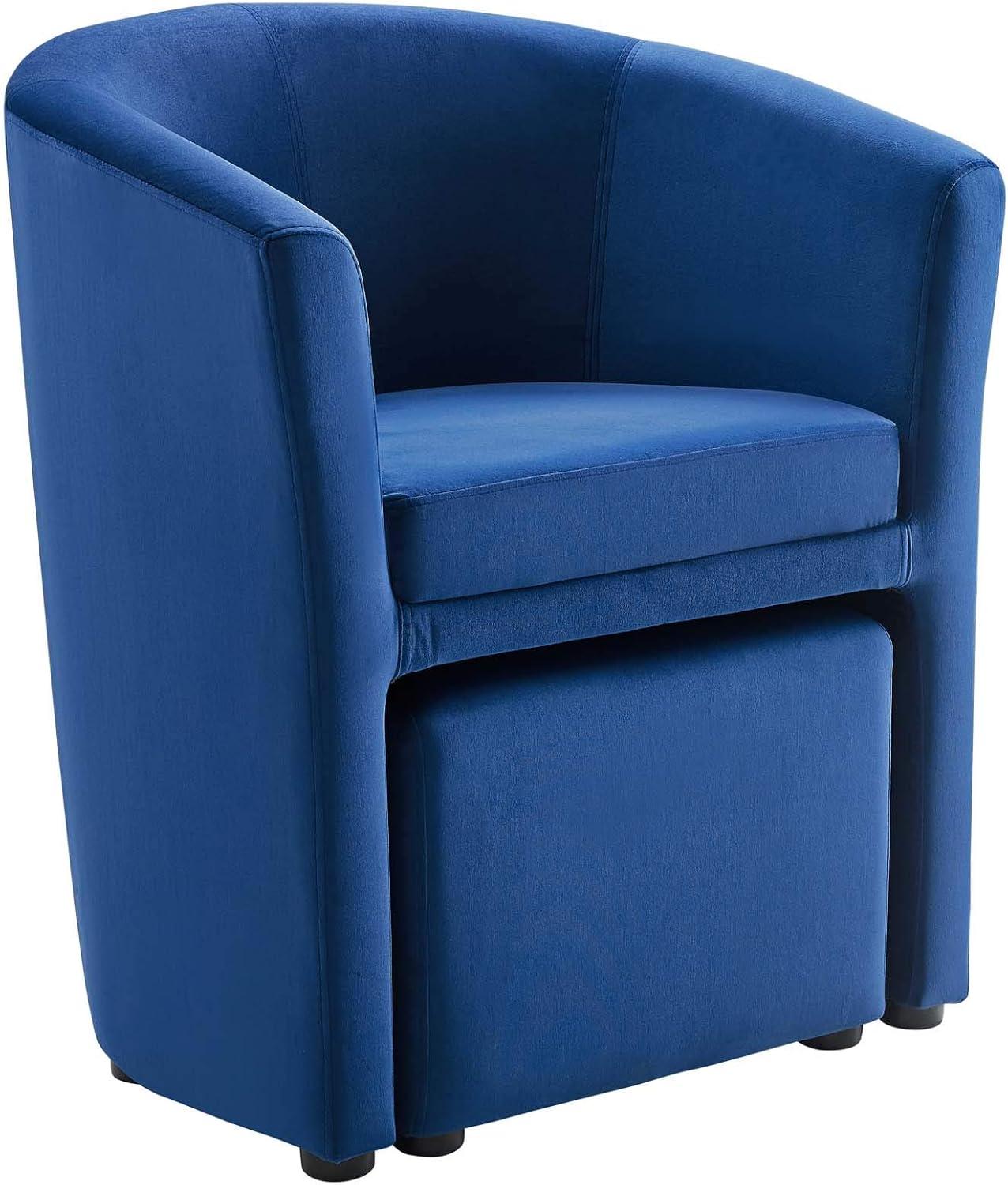 Divulge Performance Velvet Arm Chair and Ottoman Set by Modway