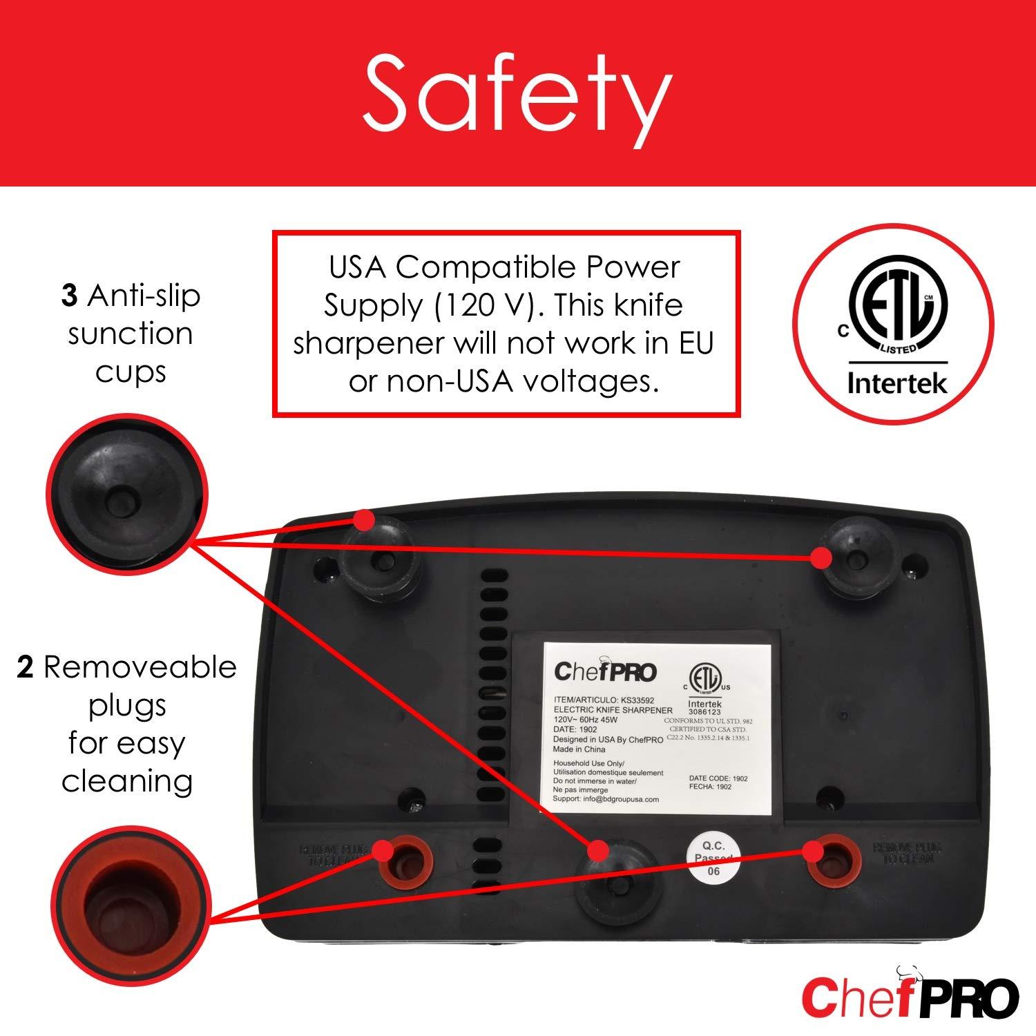 Chef Pro Chef Pro 2 Stages Electric Knife Sharpener