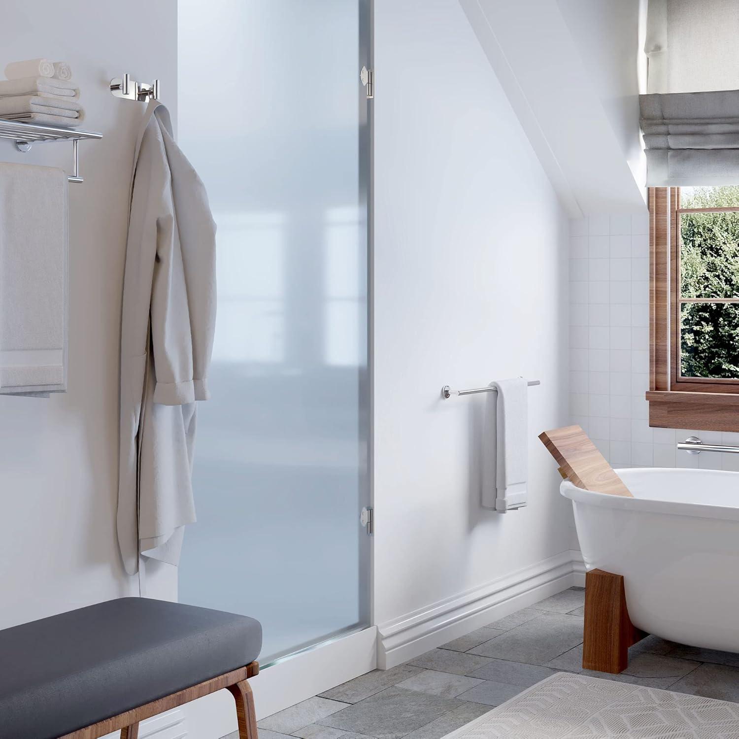 Latitude II Wall Mounted Towel Rack | Hotel Style Stainless Steel Towel Rack with Towel Bar