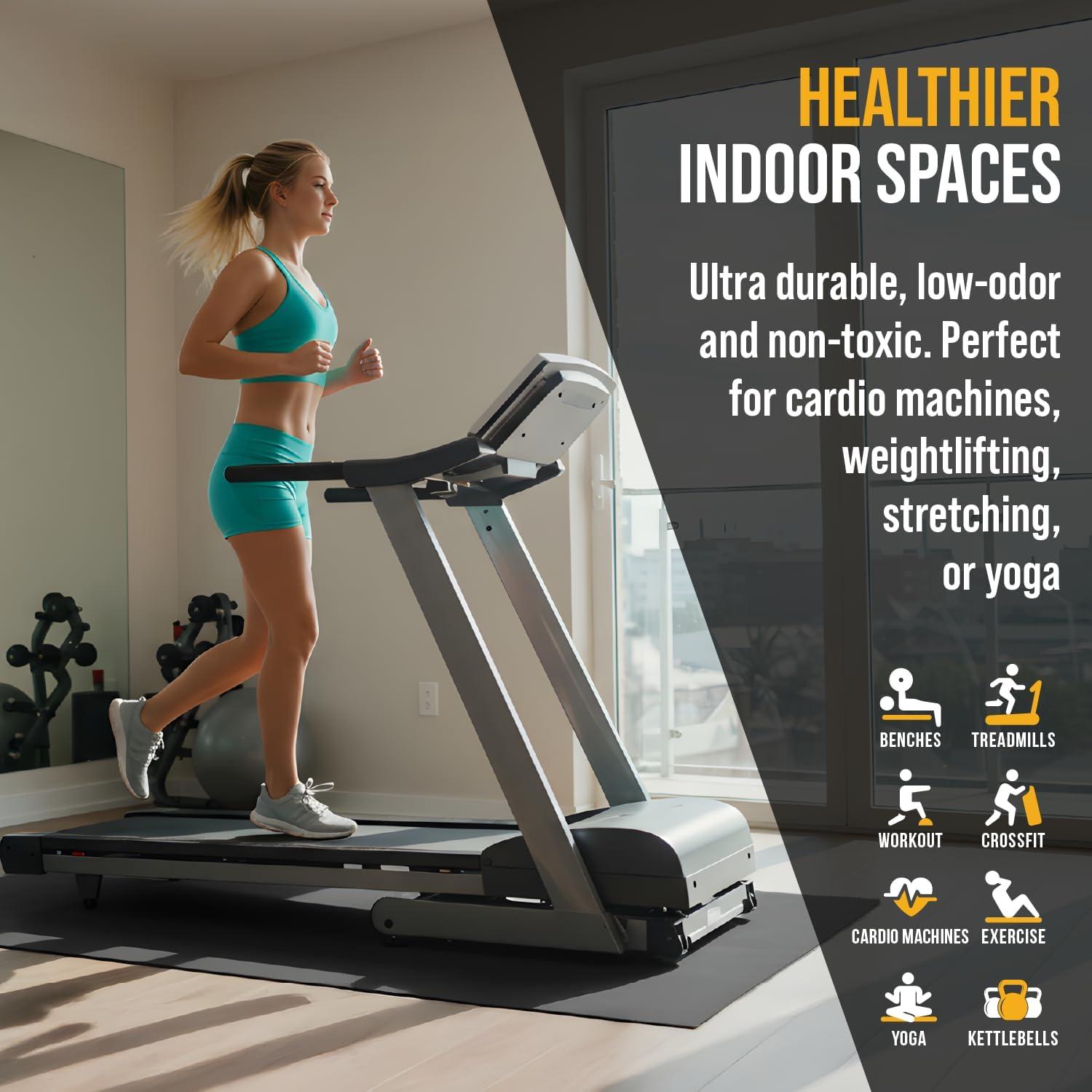 3 ft. x 4 ft. x 0.196 in. Black Rubber Fitness Utility Mat (12 sq. ft.)