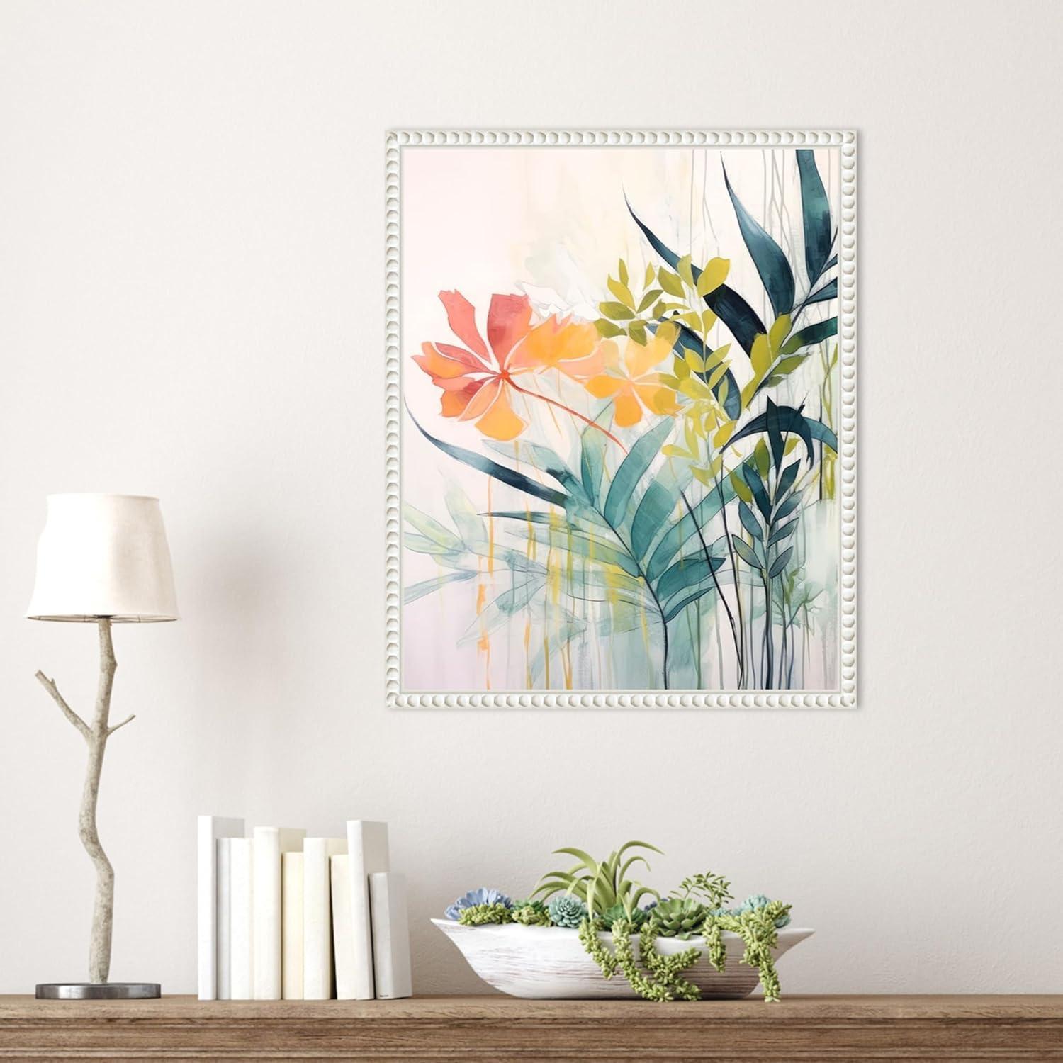 Amanti Art Pink and Yellow Floral Elegance II by Irena Orlov Framed Wall Art Print