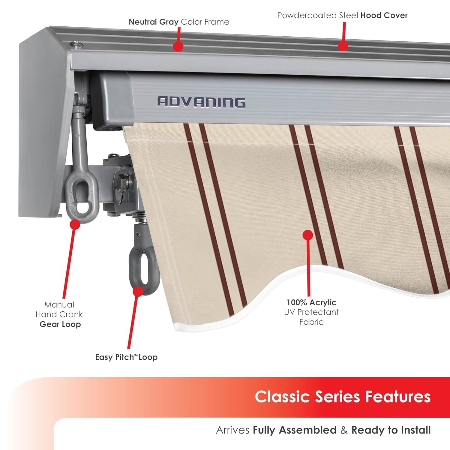 Advaning Classic Motorized Retraction Slope Patio Awning