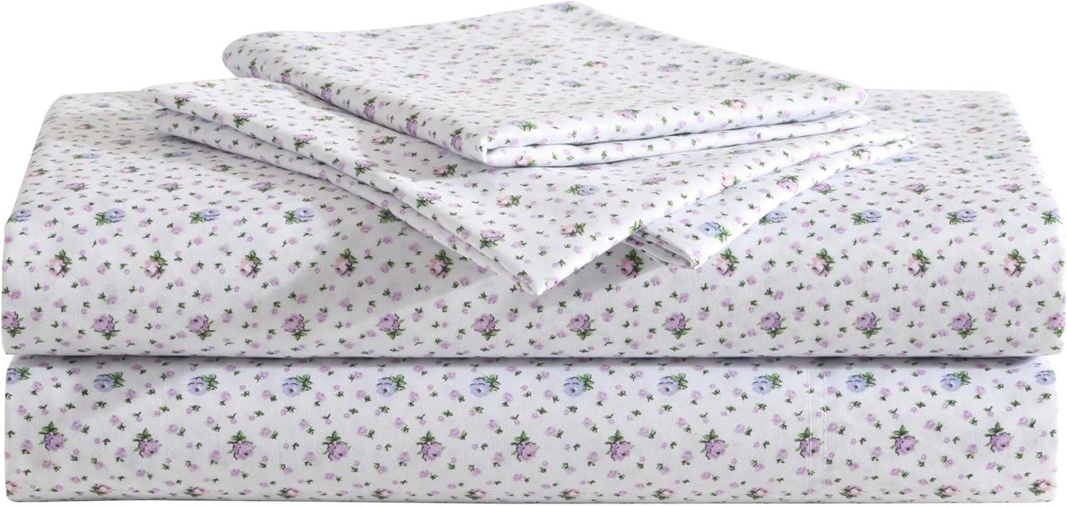 Betsey Johnson Pretty Floral Ditsy Purple Full Sheet Set