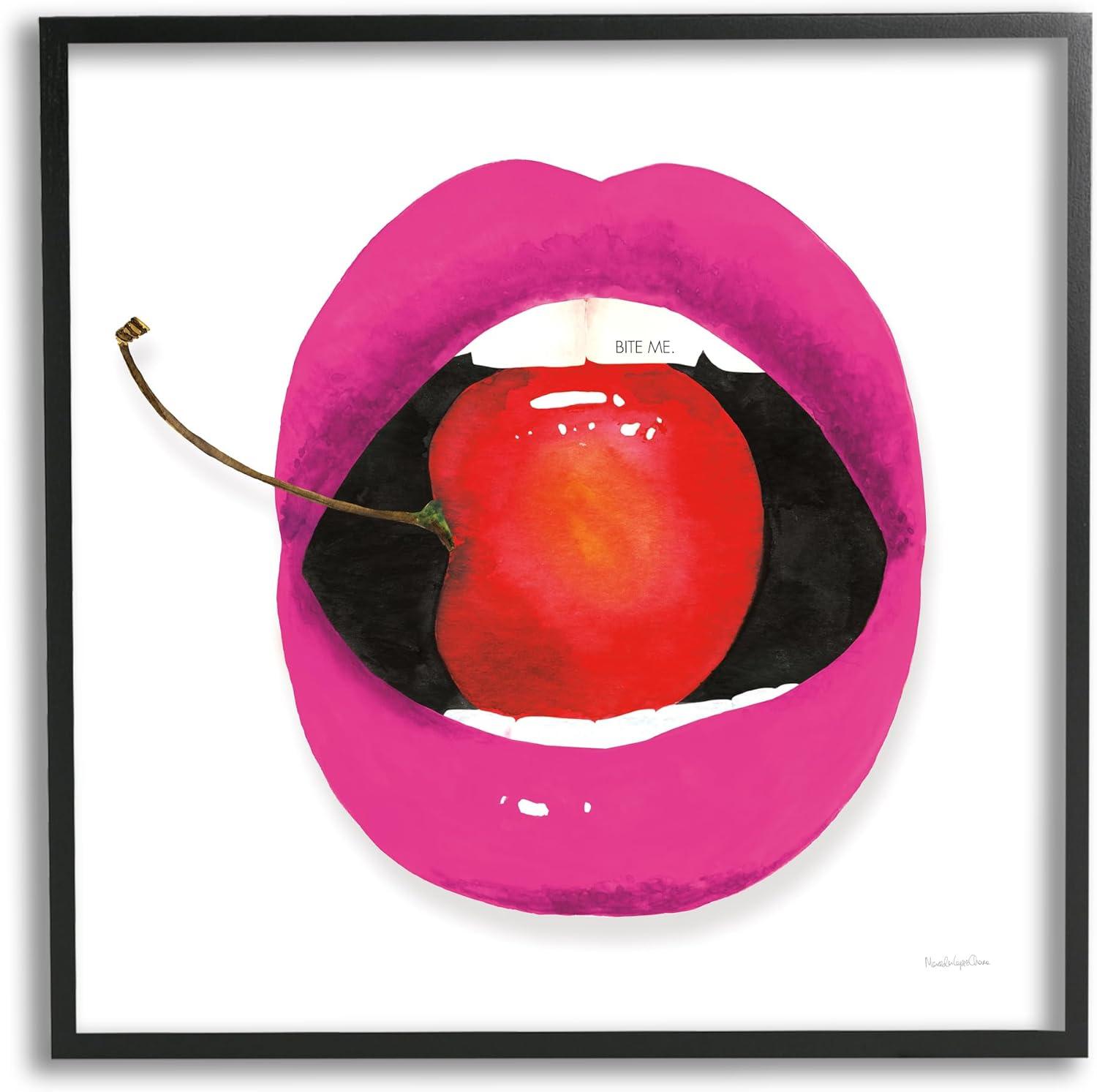 Stupell Industries " Biting Cherry Lips " by Mercedes Lopez Charro