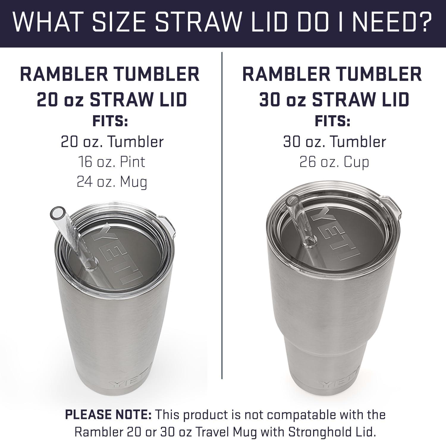 Clear Shatterproof Straw Lid for 20 oz Tumblers