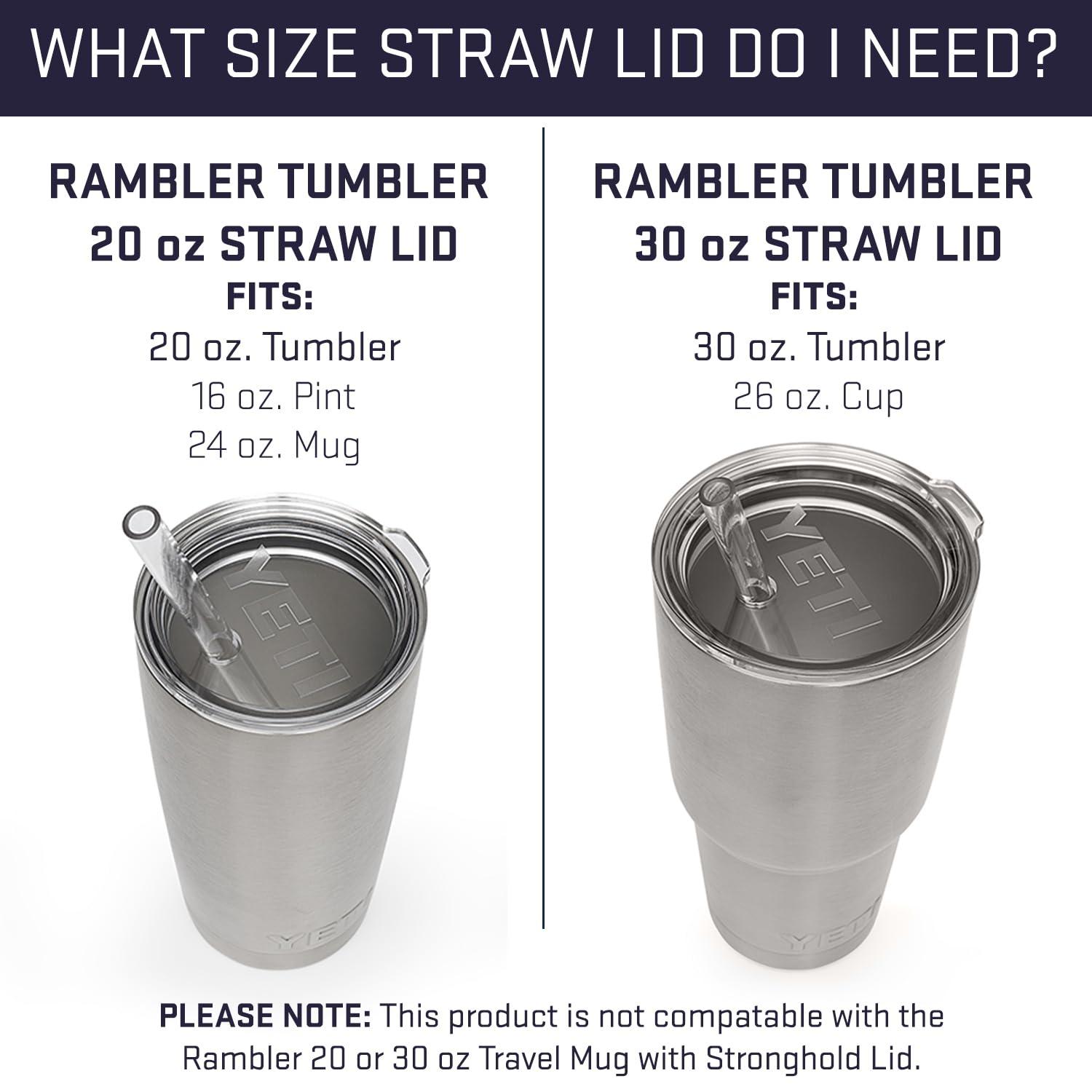 Clear Shatterproof Straw Lid for 20 oz Tumblers