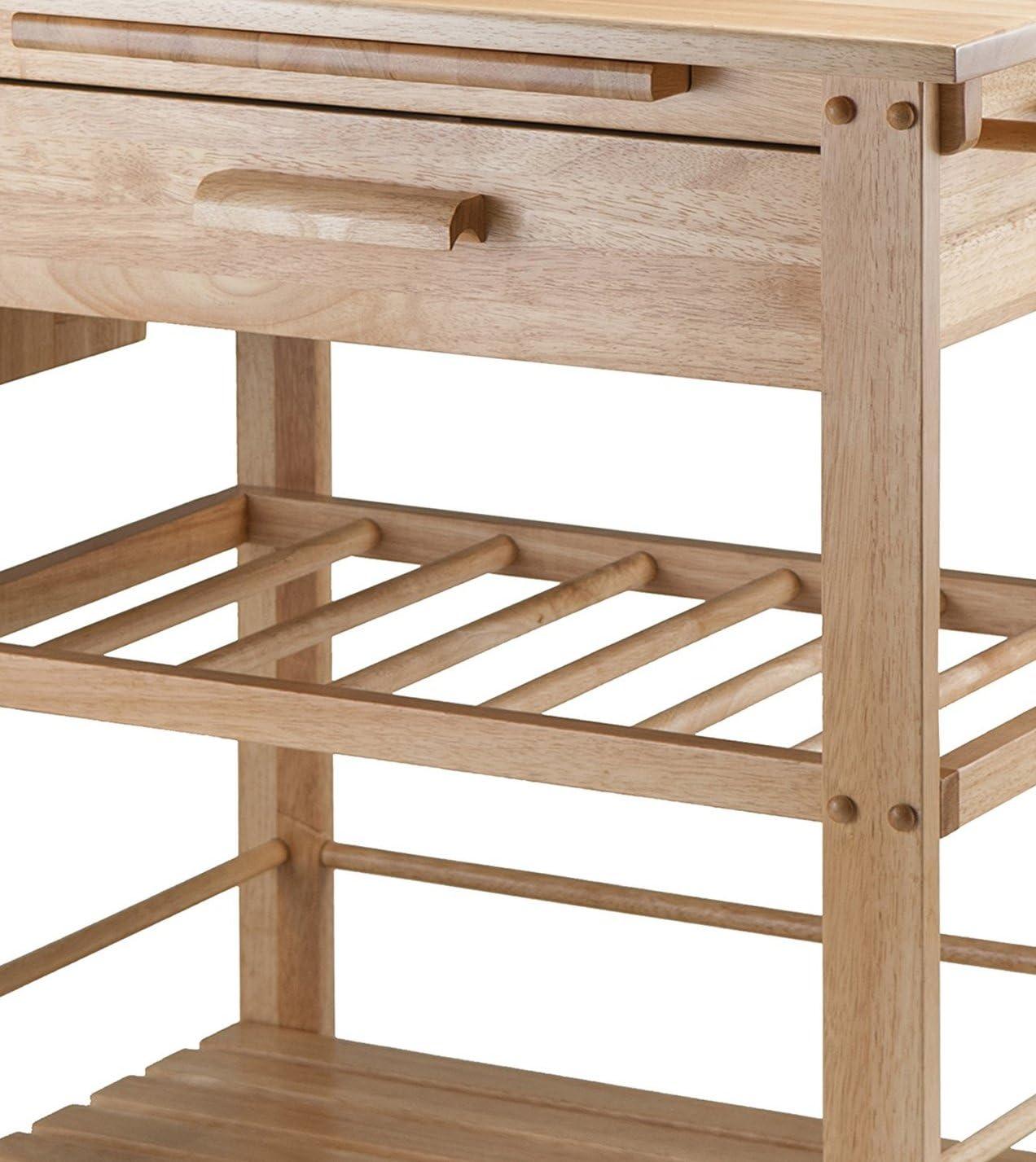 Millwood Pines Schulenburg Wood Kitchen Cart