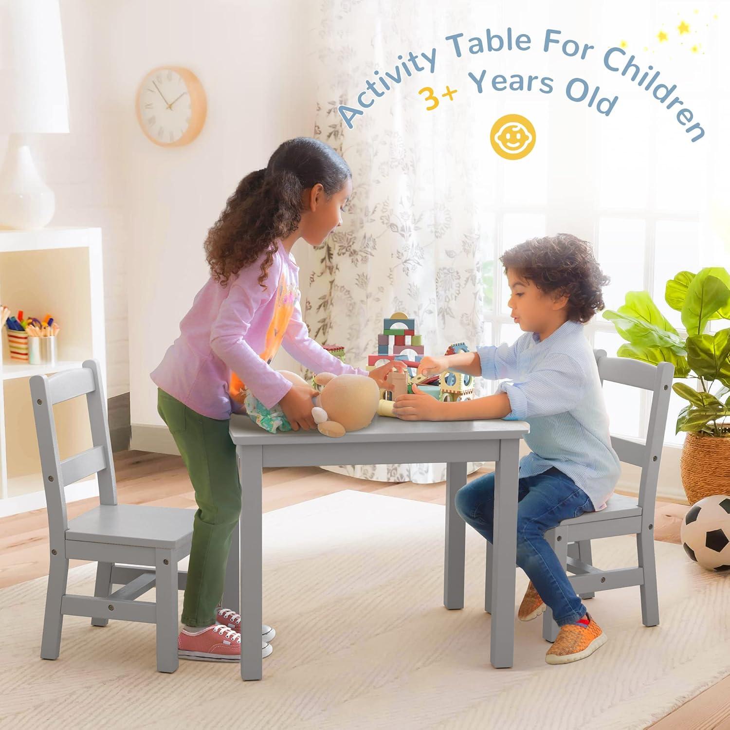 Delta Children MySize Kids' Wood Table and Chair Set 2 Chairs Included