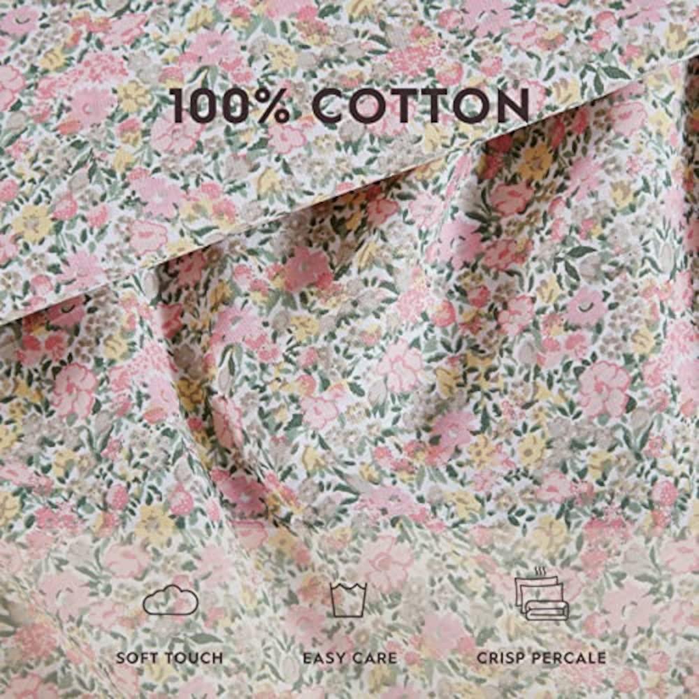 Laura Ashley Laura Ashley Printed Cotton Percale Pillowcase Set (Set of 2)