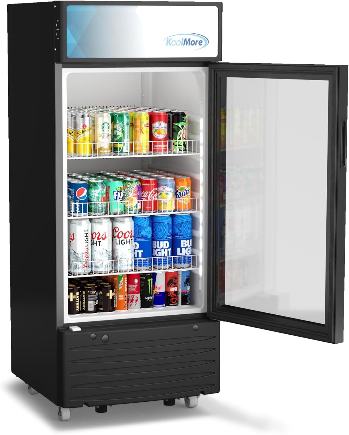 6 cu. ft. One Glass Door Commercial Display Merchandiser Refrigerator (KM-MDR-1D-6C)