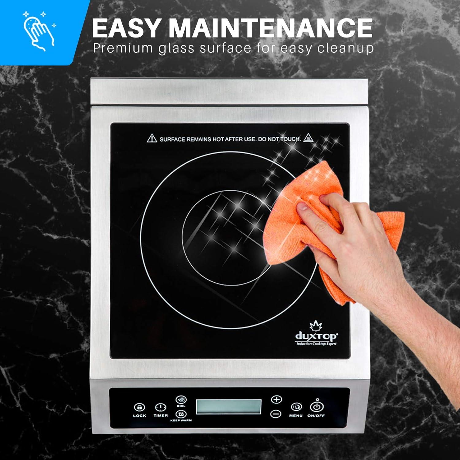 Duxtop Professional Portable Induction Cooktop, Commercial Range Countertop Burner, 1800 Watts Induction Burner with Sensor Touch and LCD Screen, P961LS