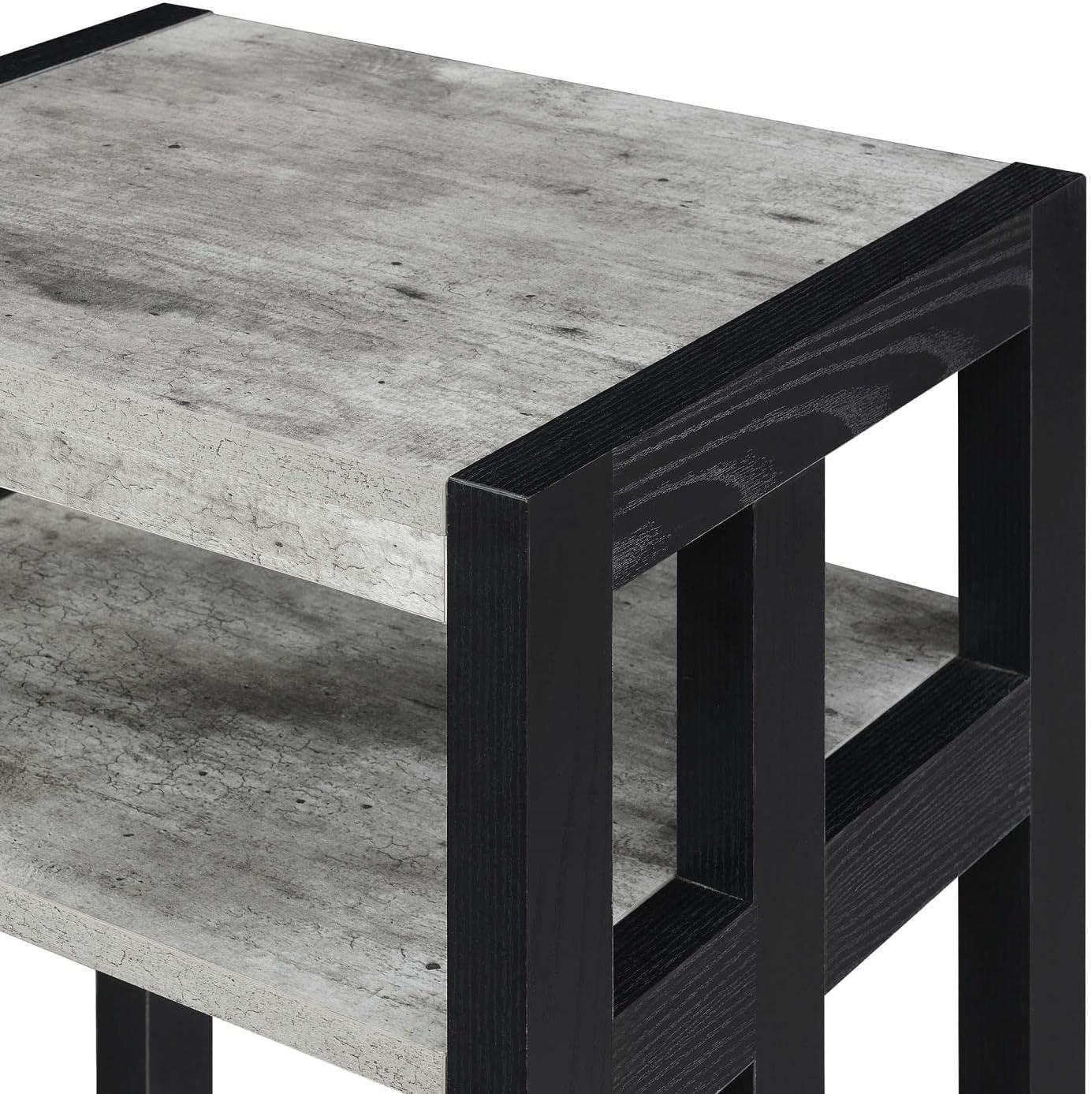 Convenience Concepts Monterey End Table with Shelves in Gray Wood Finish