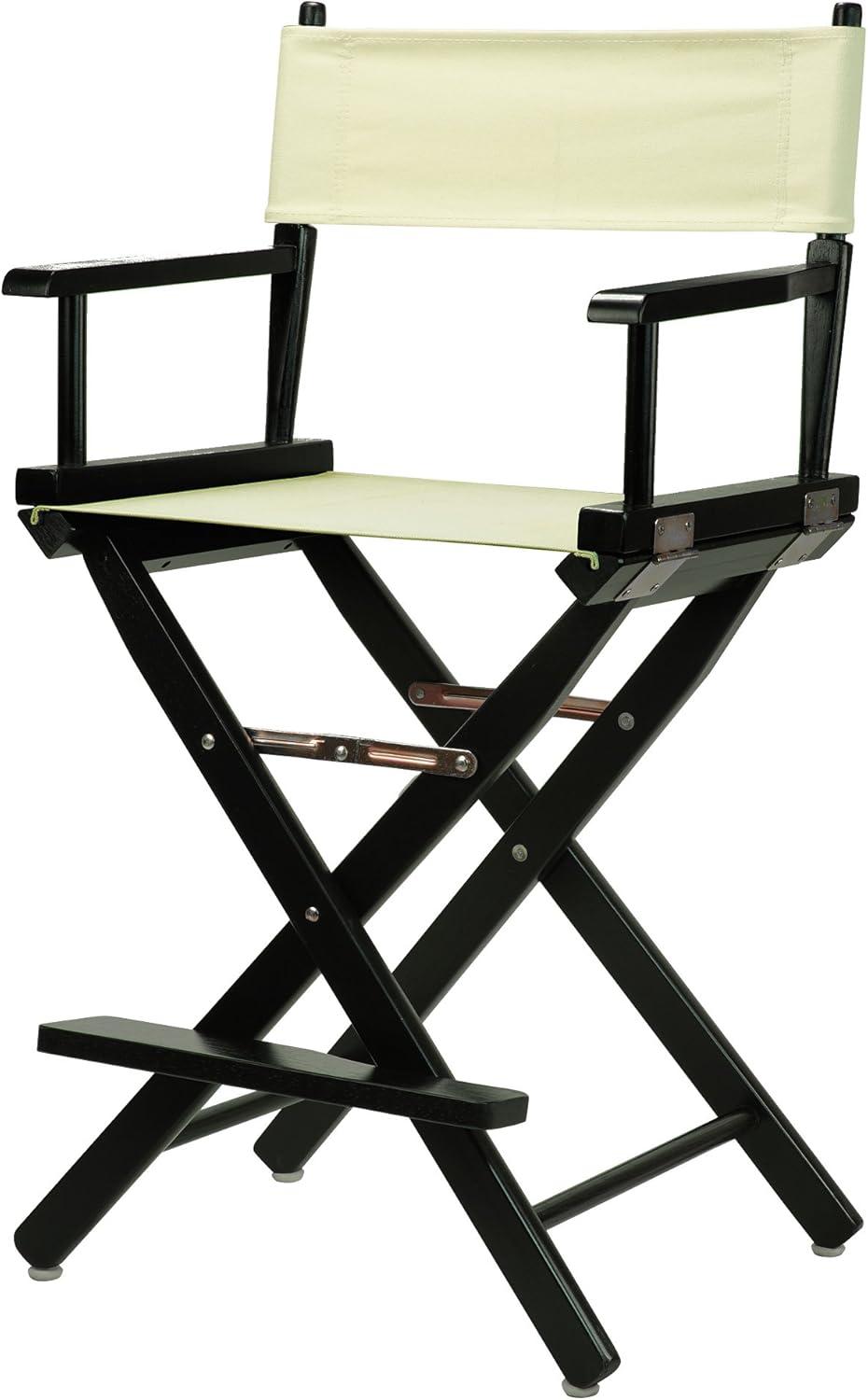 Casual Home 24" Director's Chair Black Frame-with Wheat Canvas, Counter Height