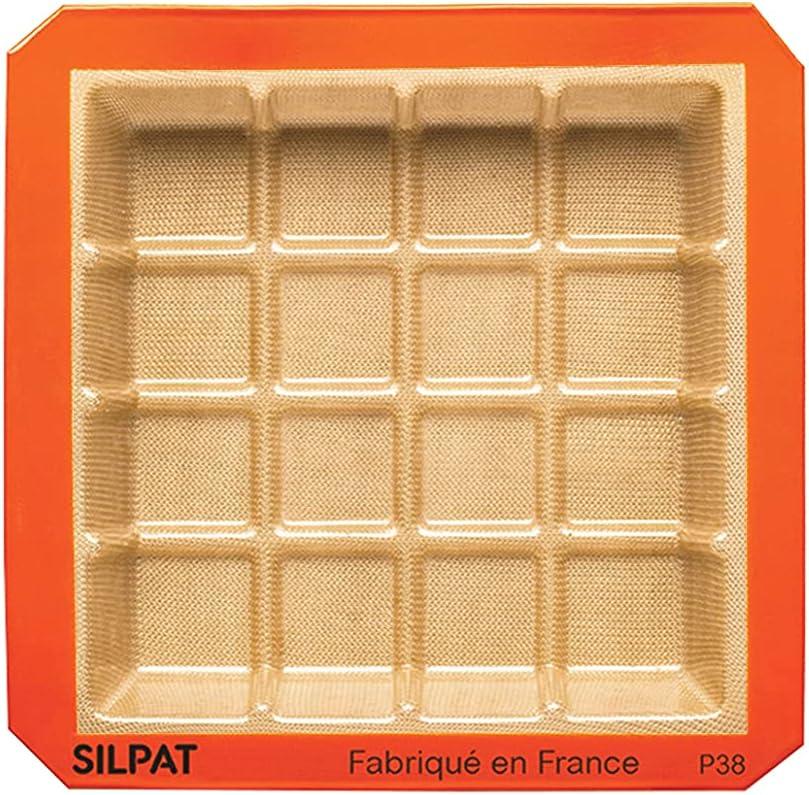 Silicone Non-stick Square Baking Mold with 16 Portions