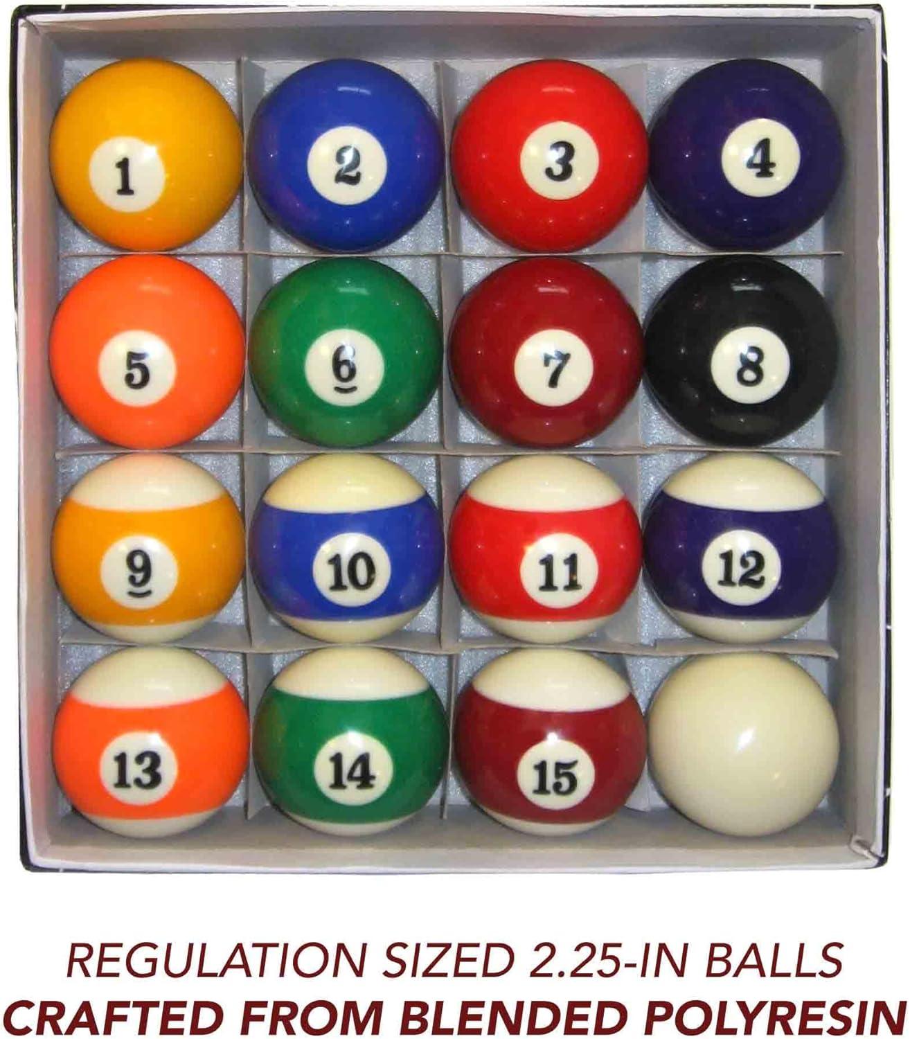 Hathaway Billiard Ball Set Regulation Size - Set of 16 Balls, 6.25 pounds.