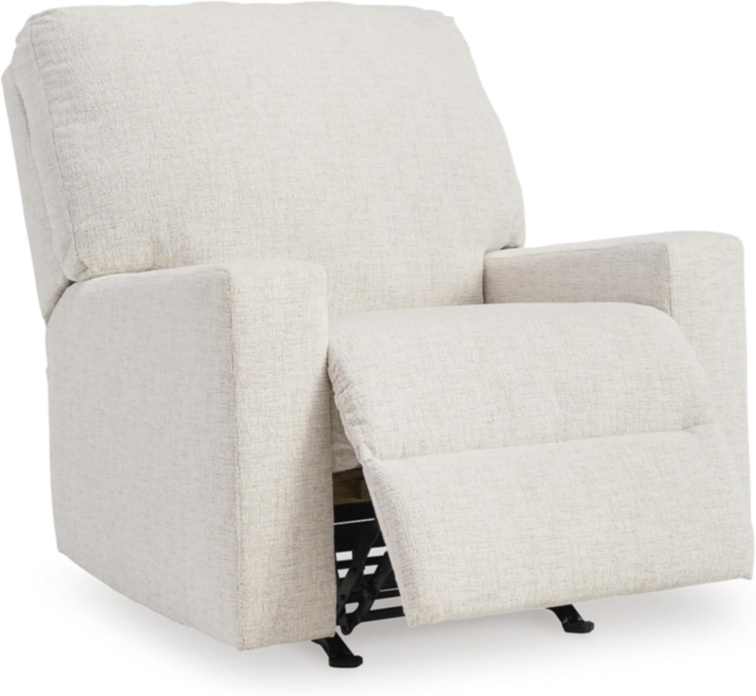 Snow White Polyester Contemporary Recliner Chair