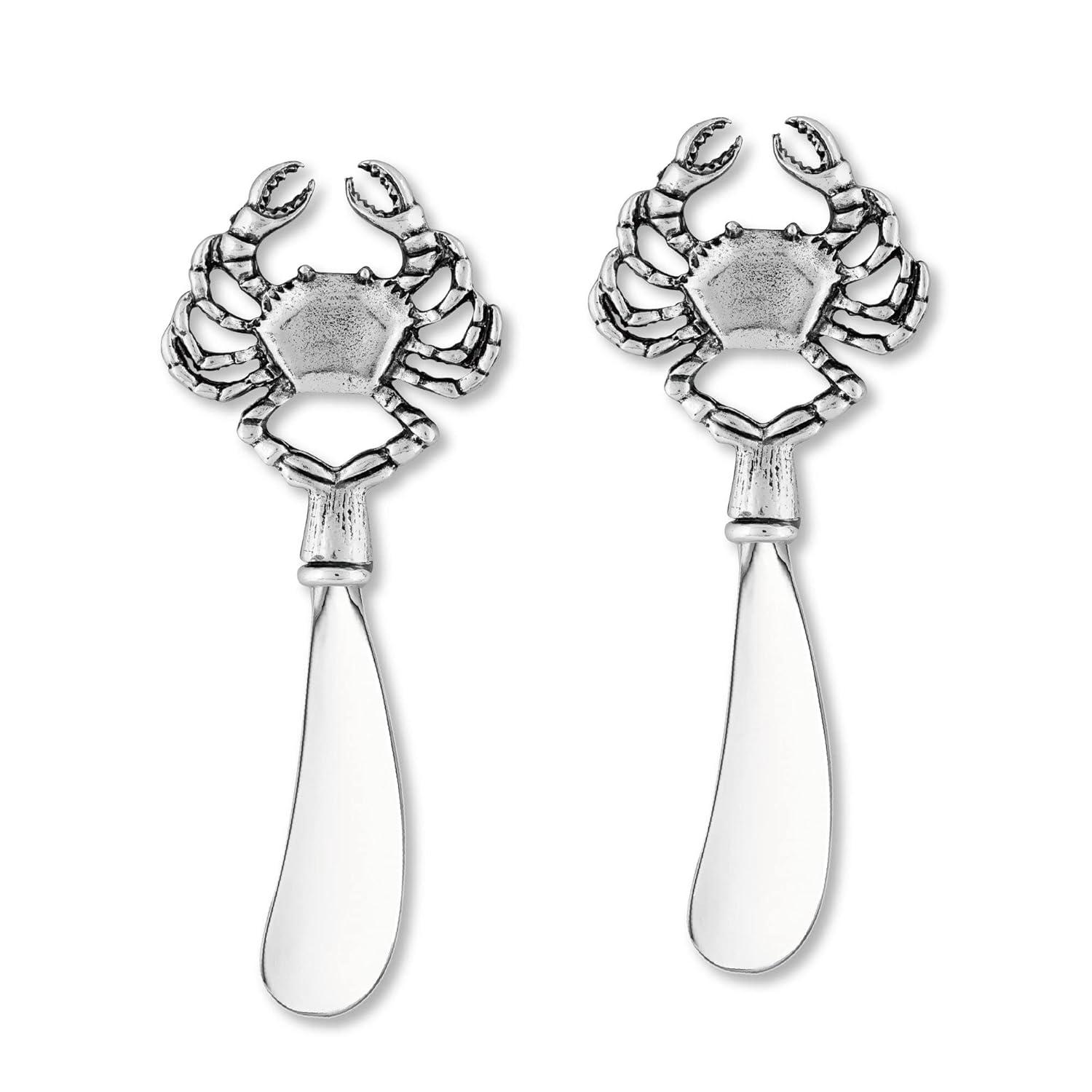 Mr. Spreader 2-Piece Cheese Spreaders Zinc Alloy Butter Spreader Knife Set, Crab Handle Multipurpose Cheese Spreader for Cheese and Butter, Kitchen Gadgets