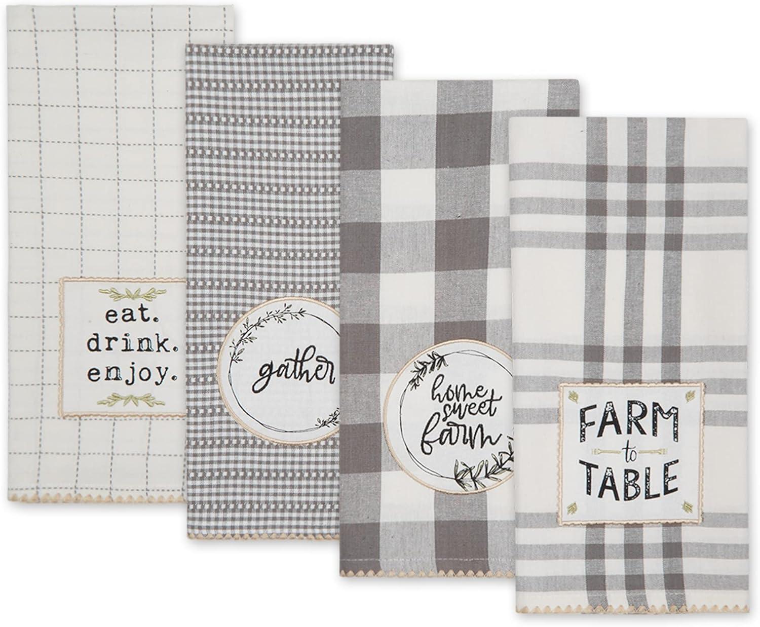 Plaid Waffle Dish Cloth Kitchen Towel