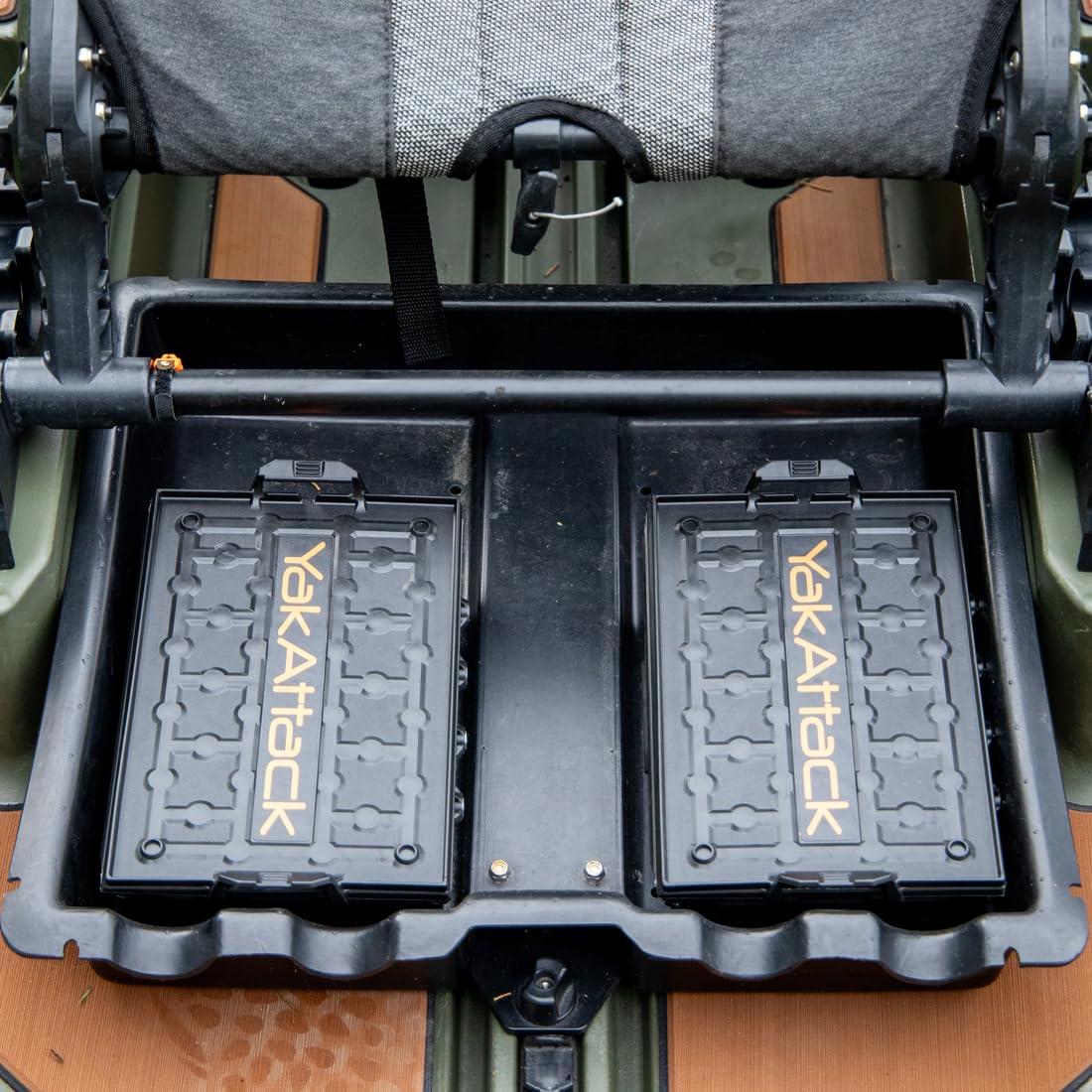YakAttack TracPak Stackable Fishing Gear Storage Box, Black - Single Box (SSO-1003) | Kayak Fishing Accessories