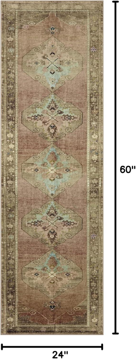 Magnolia Home By Joanna Gaines X Loloi Sinclair Machine Washable Clay / Tobacco Area Rug