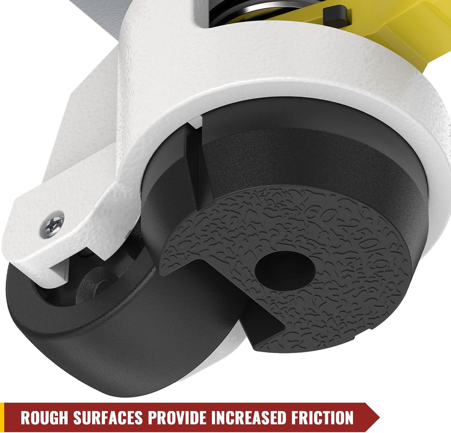 HOLKIE Leveling Caster Wheels set of 4,Heavy Duty Industrial Workbench Wheel with Adjustable Leveling Pads,Total Capacity 2200 Lbs