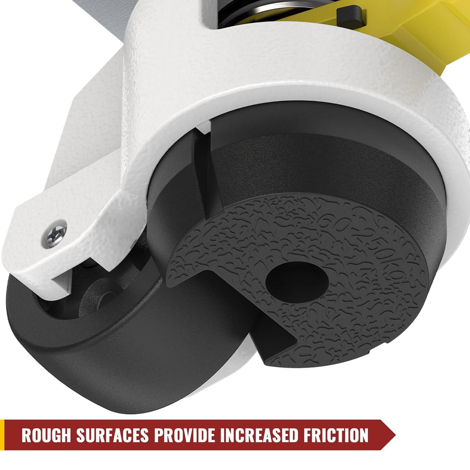 HOLKIE Leveling Caster Wheels set of 4,Heavy Duty Industrial Workbench Wheel with Adjustable Leveling Pads,Total Capacity 2200 Lbs