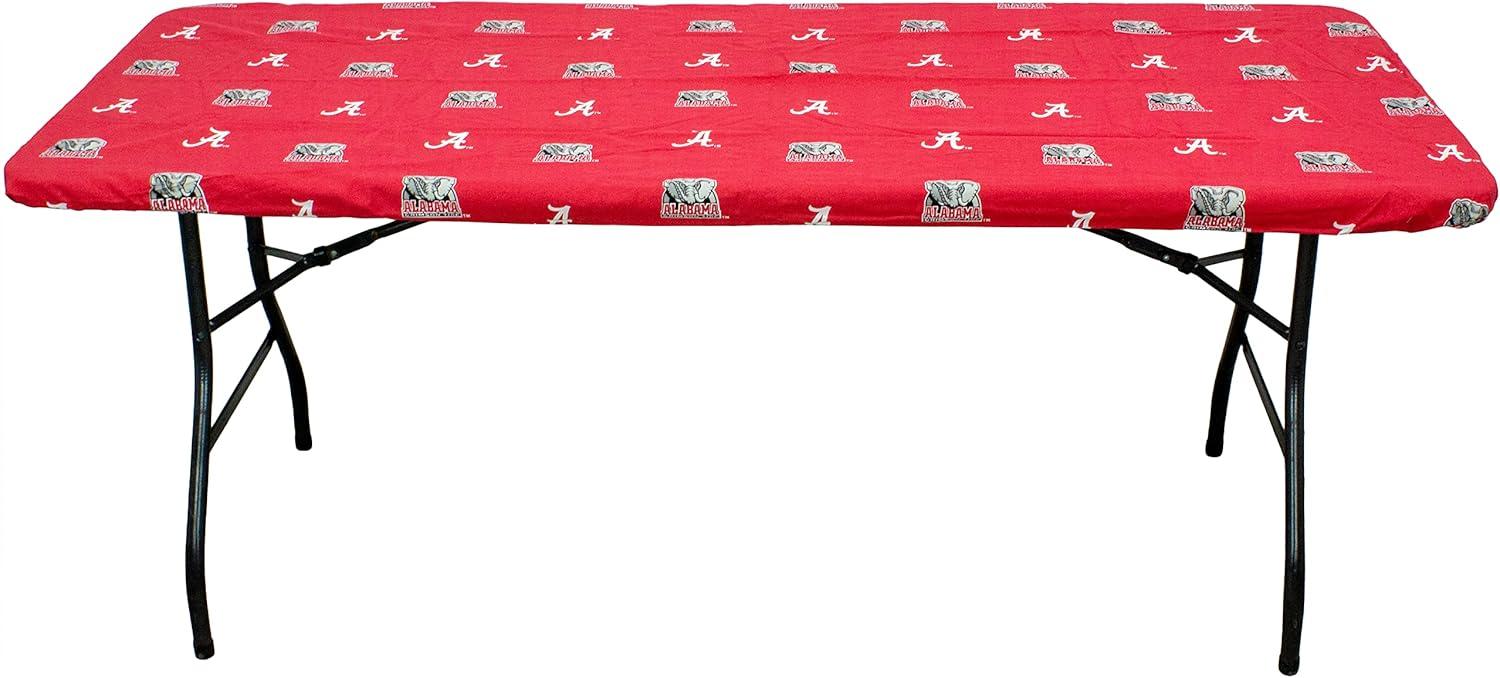 Alabama Crimson Tide Red Cotton Fitted Table Cover