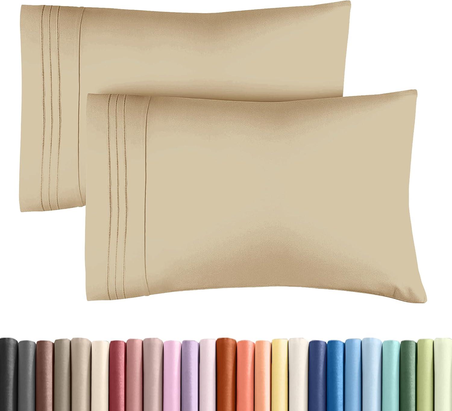 CGK Linens Hotel Quality Microfiber Pillowcase Covers (Set of 2)