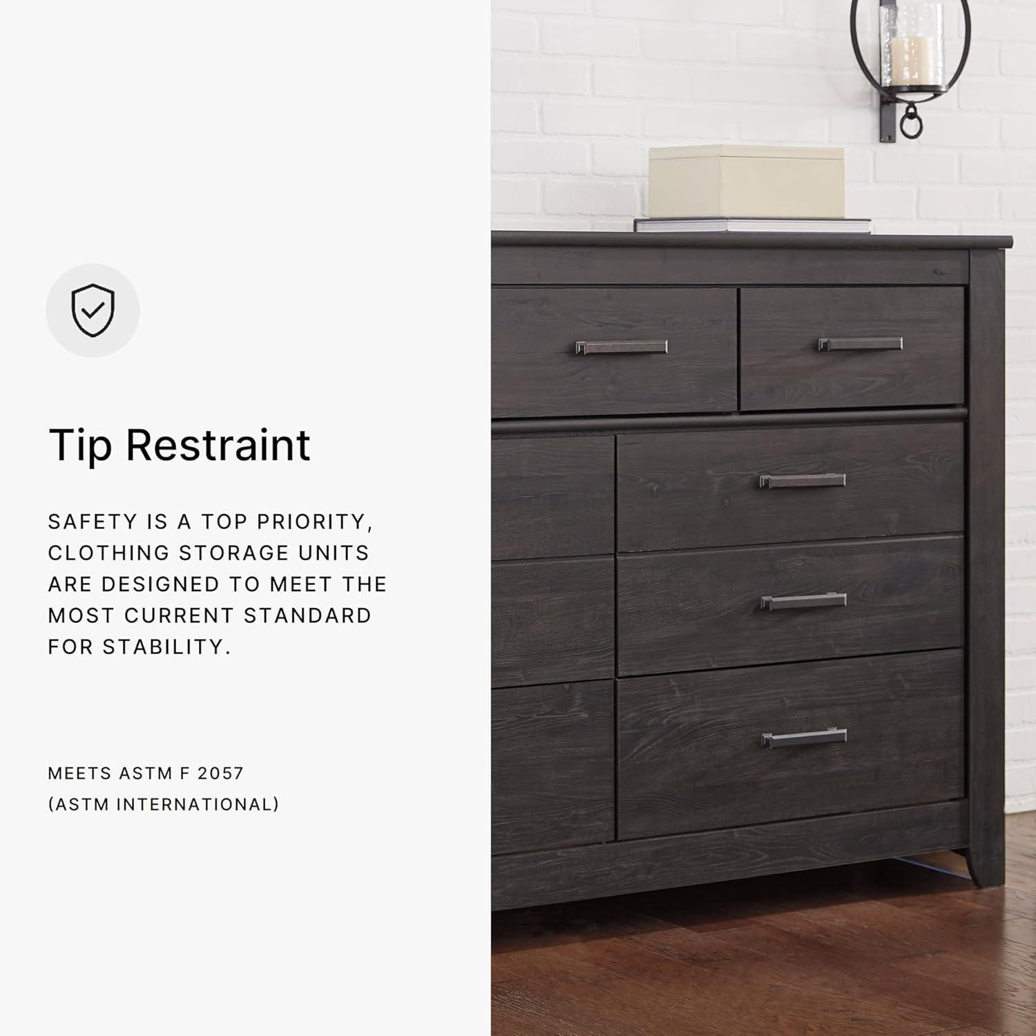 Ashley Furniture Brinxton 7 Drawer Dresser in Charcoal