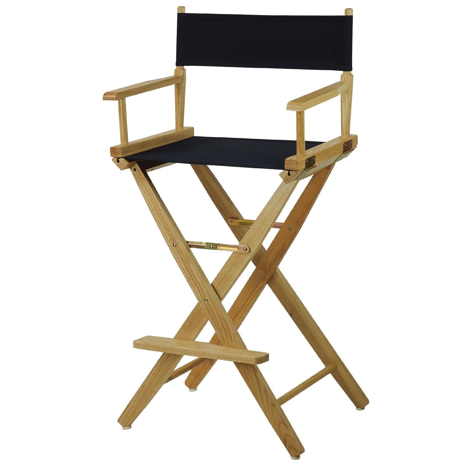 Extra-Wide Premium 30 in. Hardwoods Bar Height Directors Chair