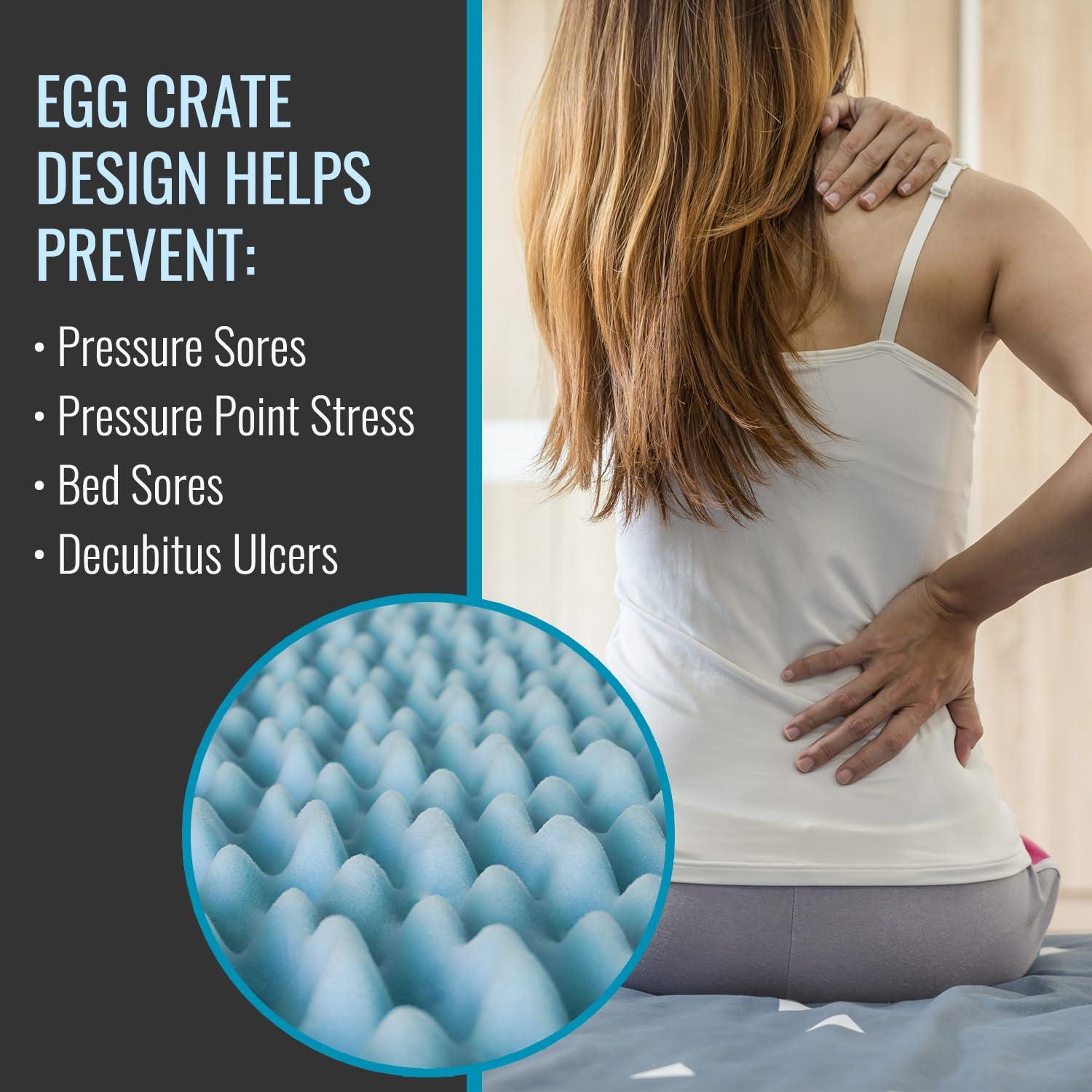 DMI Foam Mattress Topper, Egg Crate Foam Pad, Full Size Mattress, 50 x 72 x 2