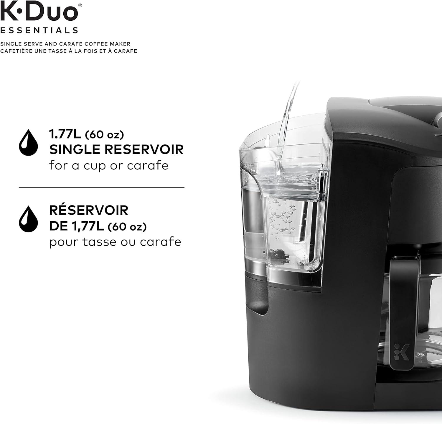 Keurig K-Duo Single Serve K-Cup Pod & Carafe Coffee Maker, Black