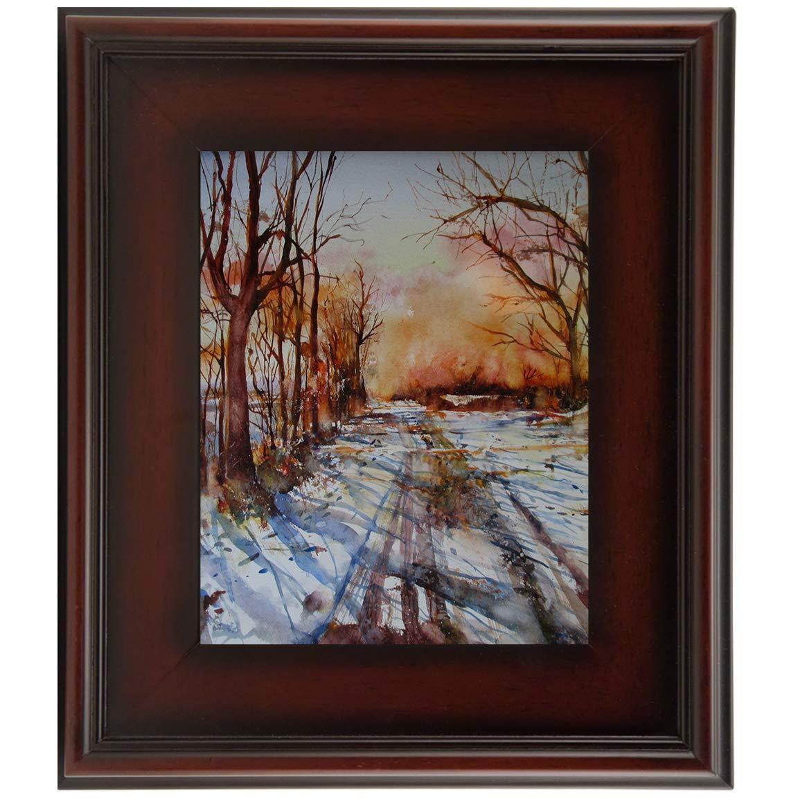 Creative Mark Plein Air Wooden Picture Frame - 6X8 Mahogany - Professional Single Frame for Art Panels, Stretched Canvas, Pictures and More, glass and backing not included