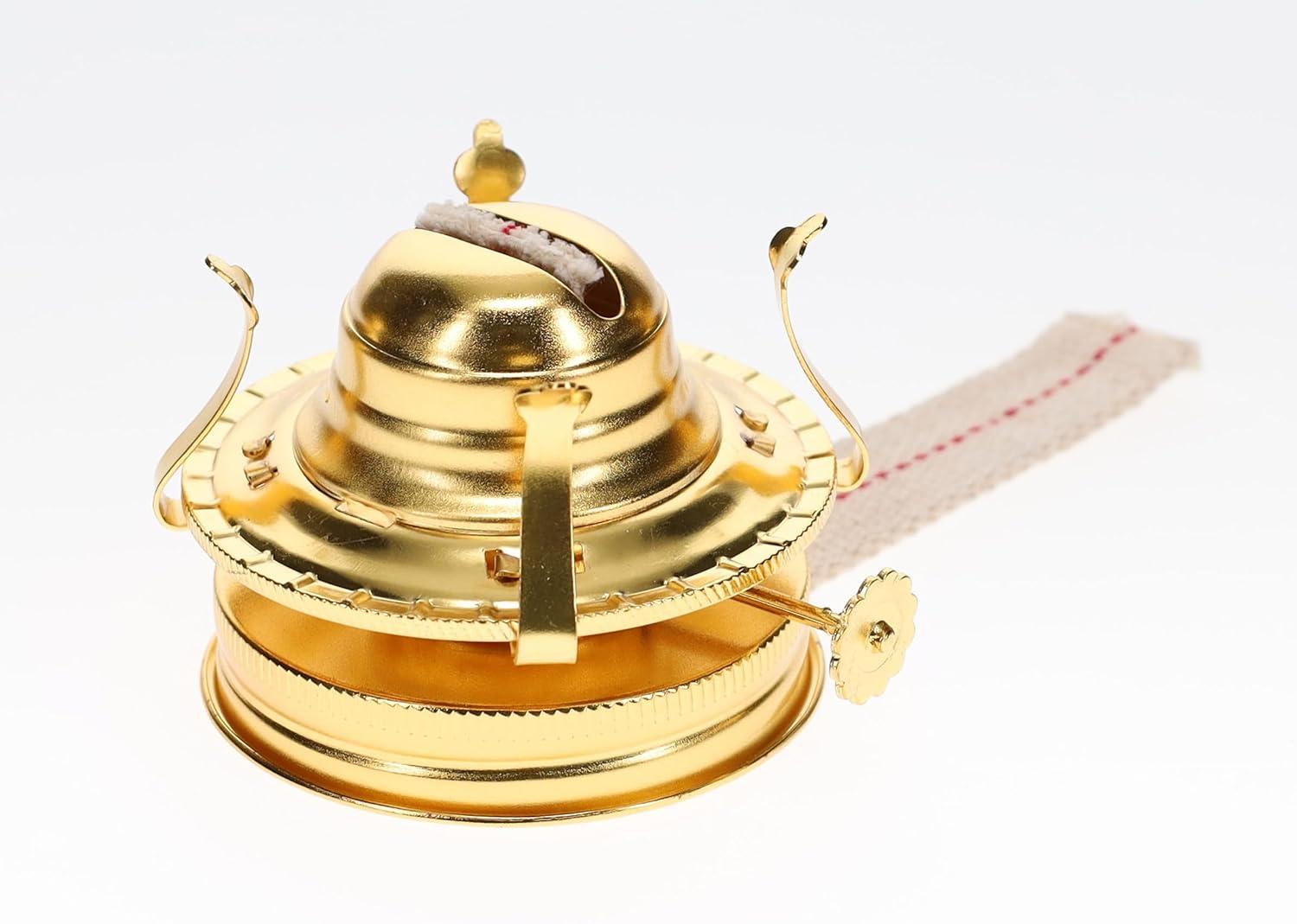 B&P Lamp® #2 Kerosene Lamp Burner For Mason Jars and Fruit Jars to DIY Oil Lamp (Brass)