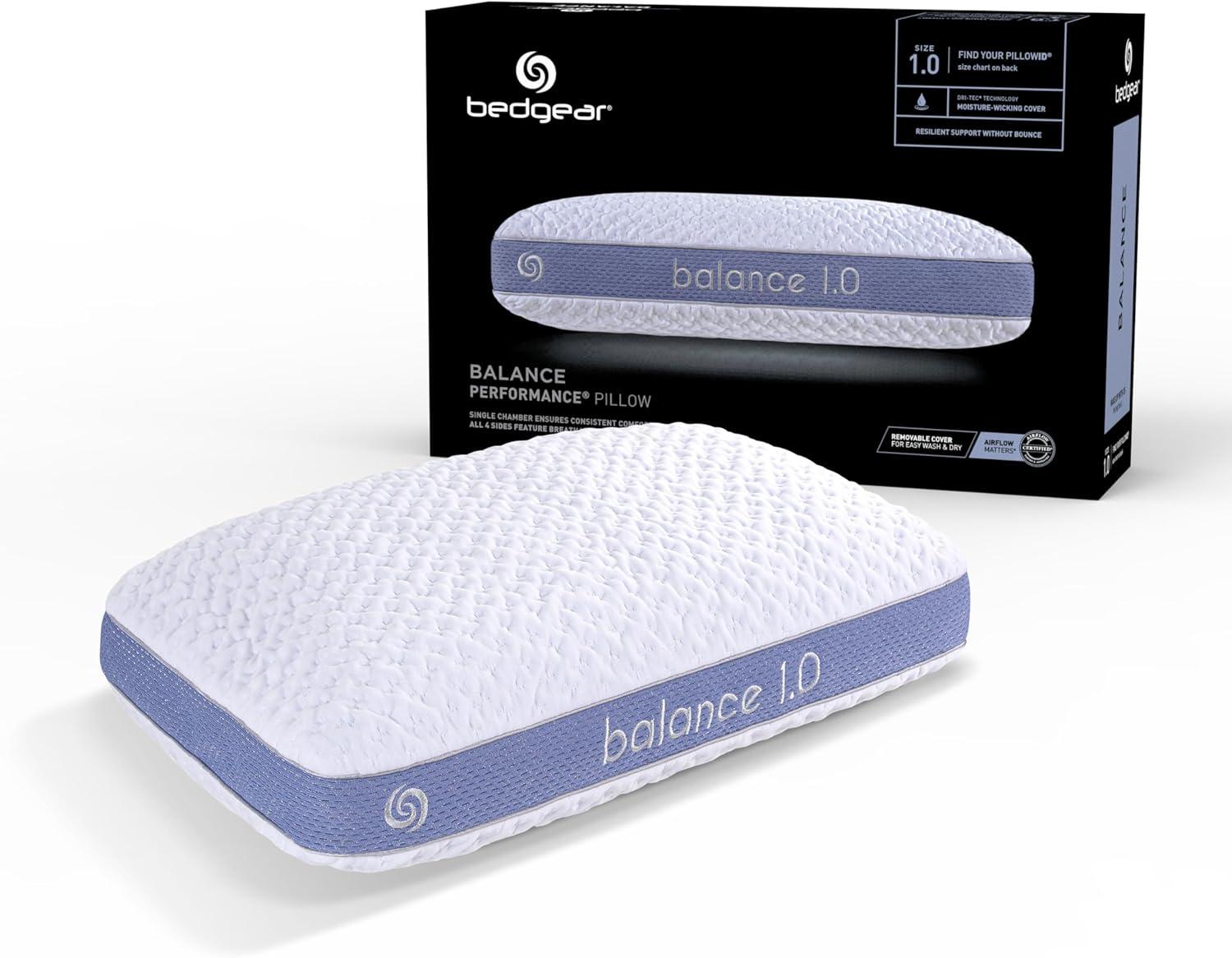 Bedgear Balance Performance Pillow - Medium - Moisture Wicking - All Sleep Positions