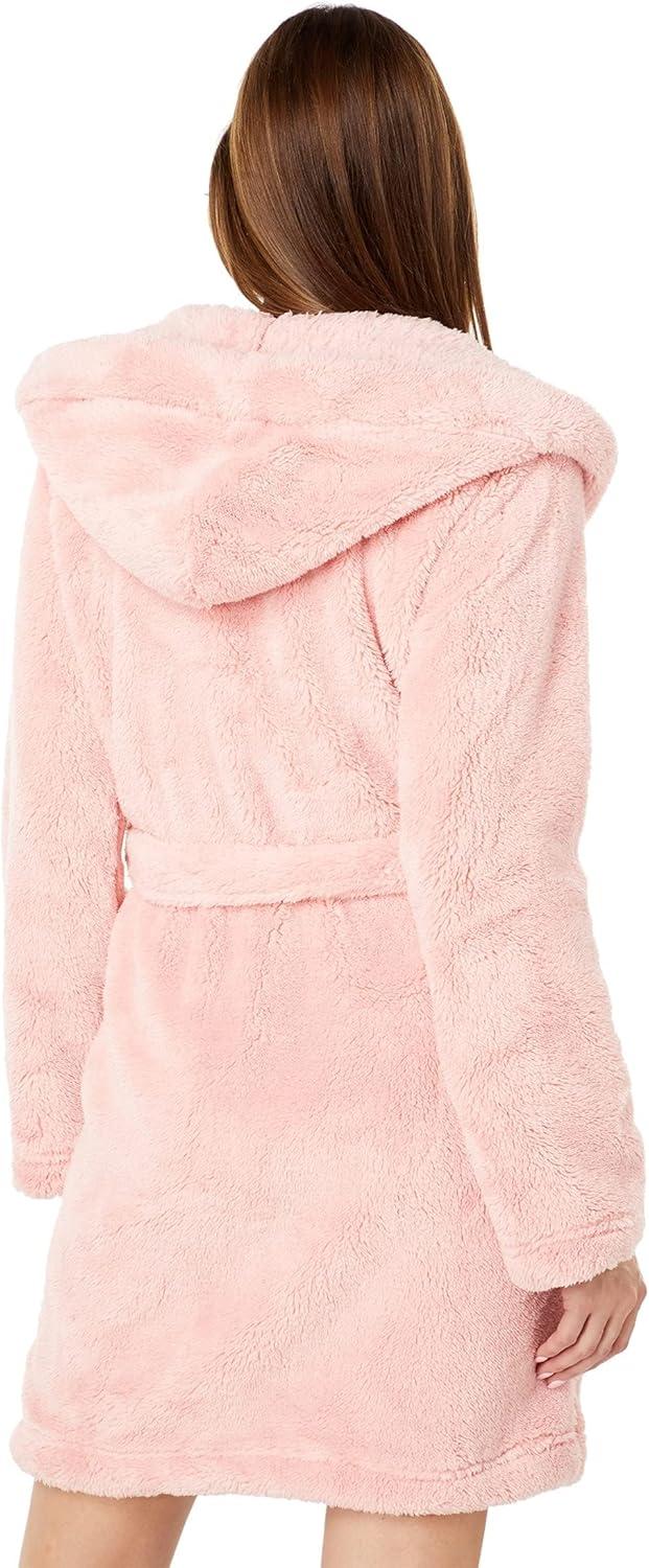 Soft Kiss L Hooded Sherpa Fleece Robe with Pockets