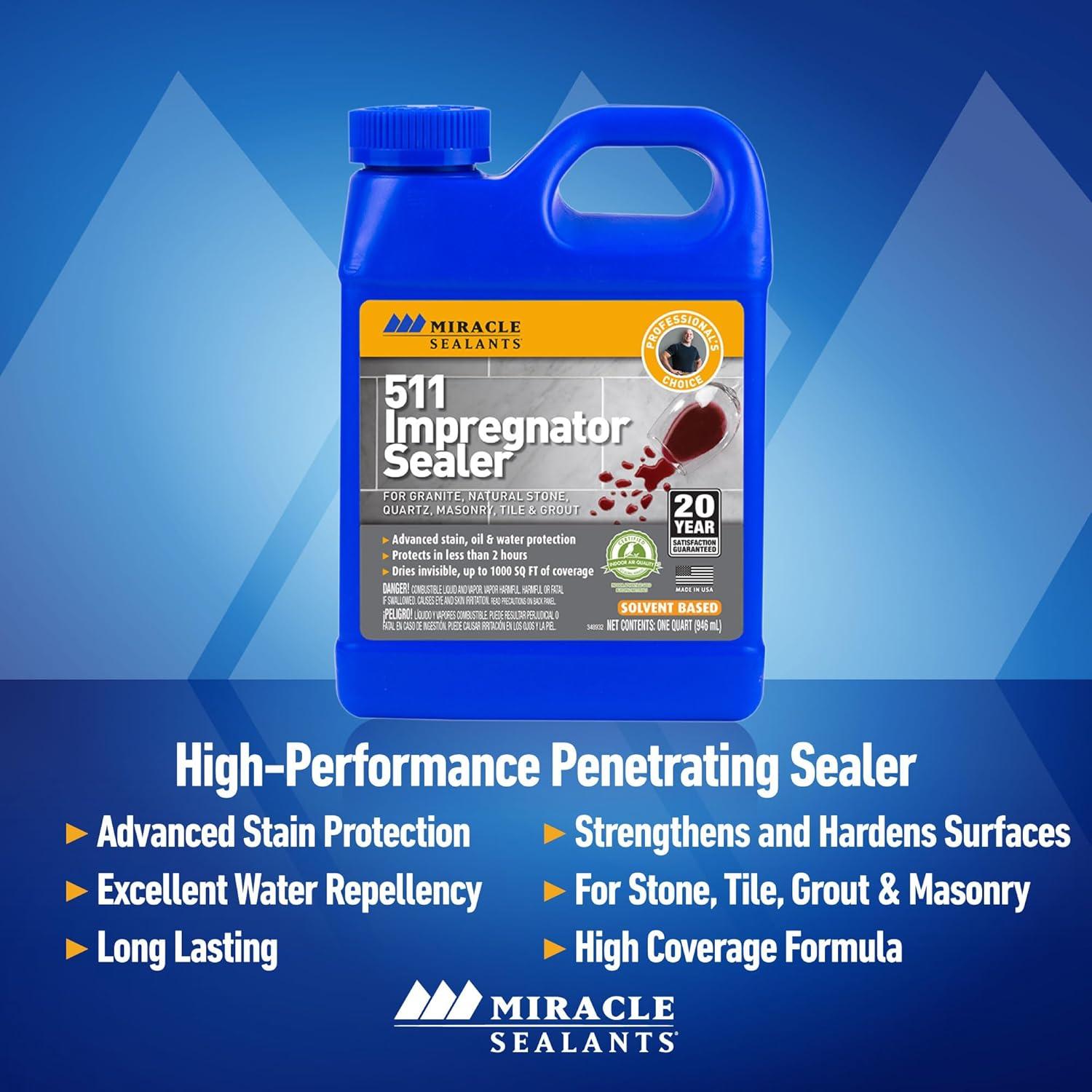 Miracle Sealants 511PT6  511 Impregnator Sealer, Pint, Clear