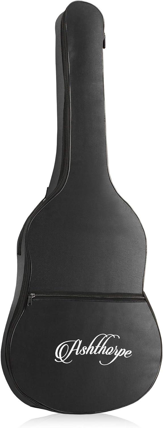 Ashthorpe 41-Inch Beginner Acoustic Guitar - Natural, Basic Starter Kit with Gig Bag and Accessories