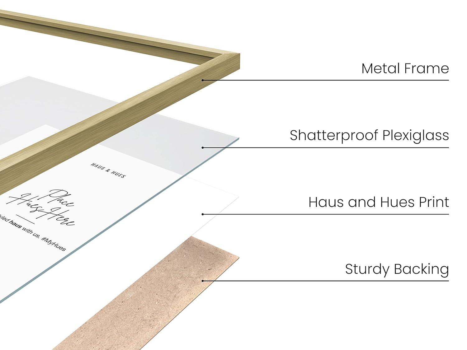 Haus and Hues Aluminum Frame (Set Of 1) Metal Picture Frame
