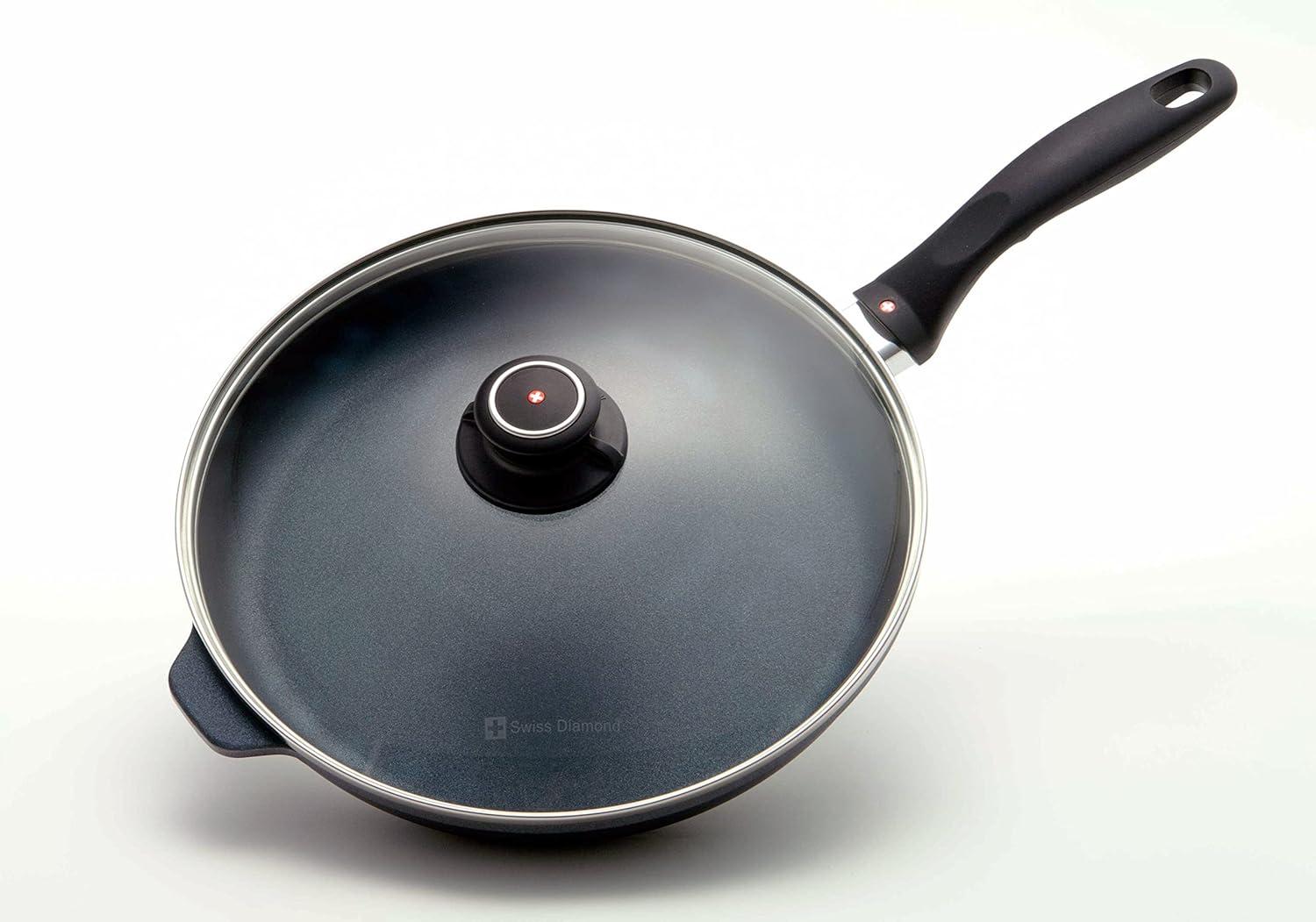 Swiss Diamond 12.5" Nonstick Frying Pan with Glass Lid