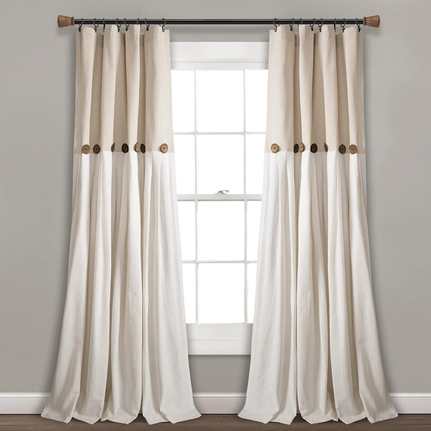 Lush Decor Beckham Window Semi-Sheer Rod Pocket Single Curtain Panel
