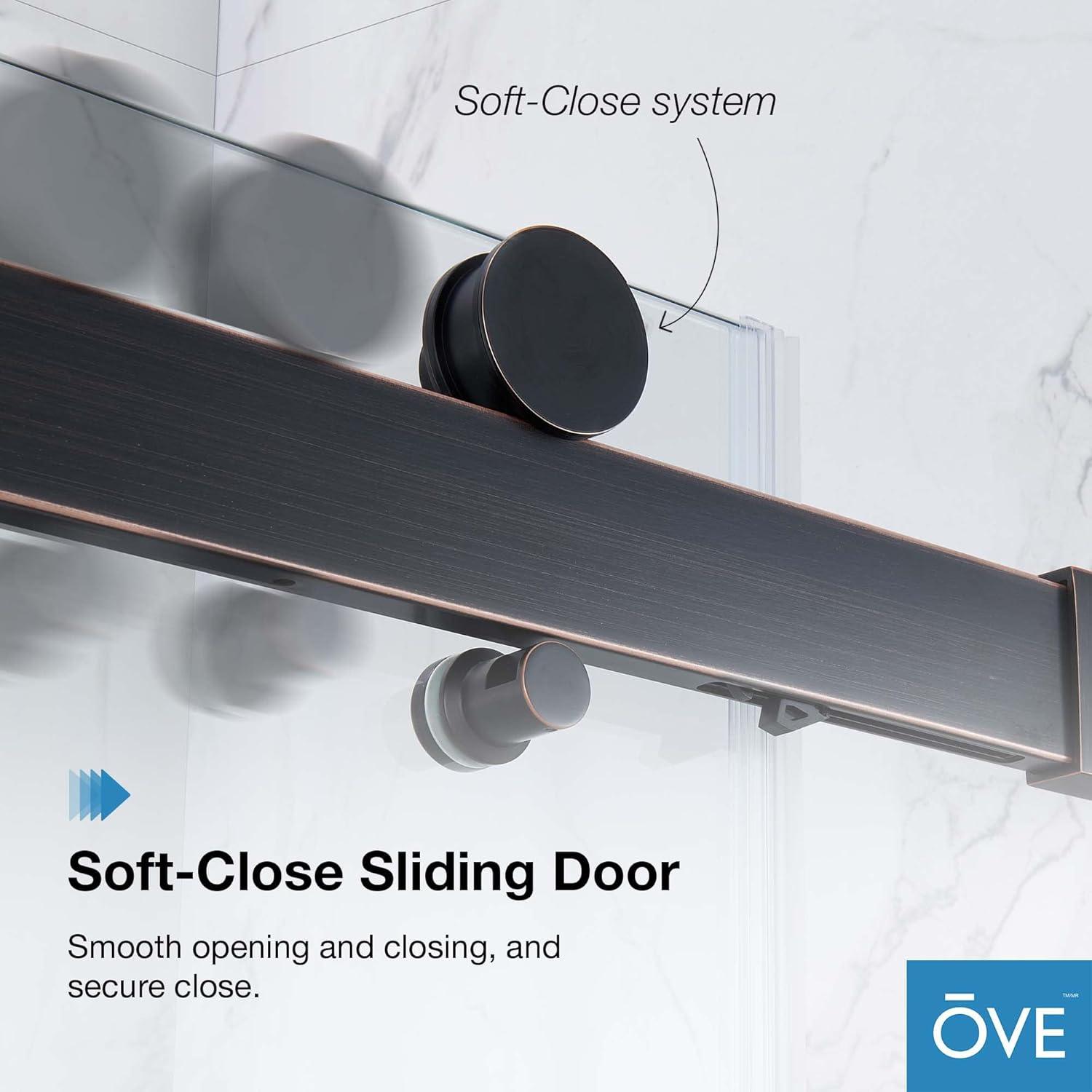 OVE Decors Bel Soft Close 60" x 78" Frameless Sliding Soft Close Shower Door