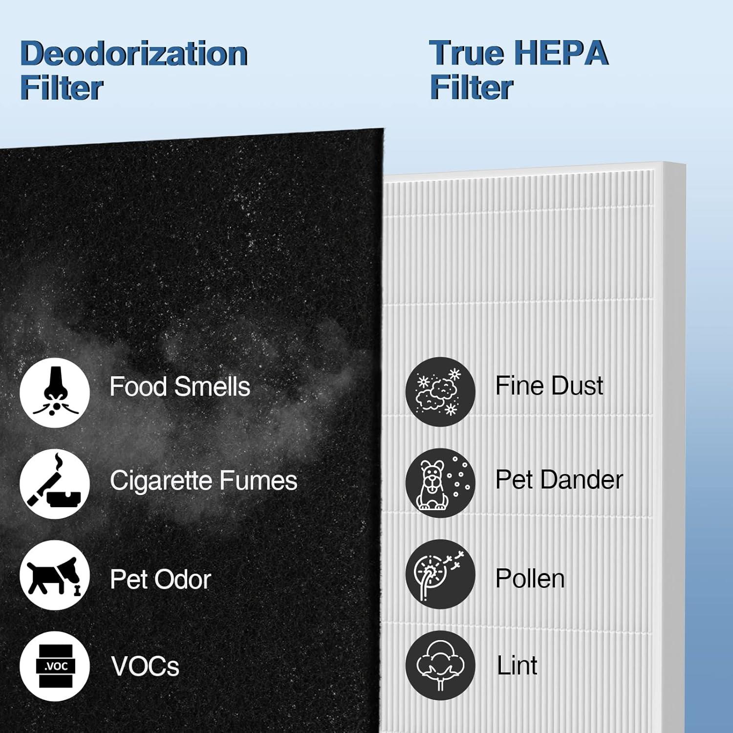 HEPA and Carbon Air Purifier Replacement Filter Set