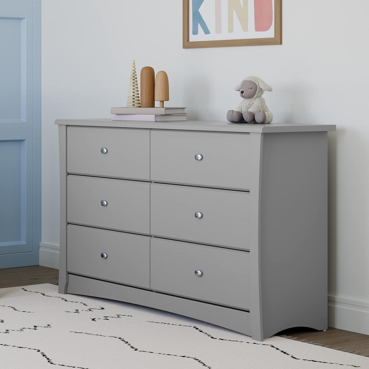 Crescent 6 Drawer Double Dresser