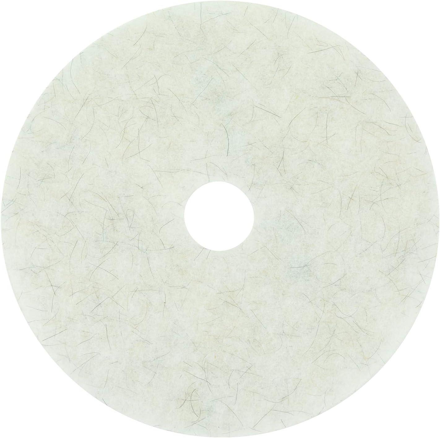 5-Piece/Carton Natural Blend 3300 Ultra High-Speed 27 in. Floor Burnishing Pads - White