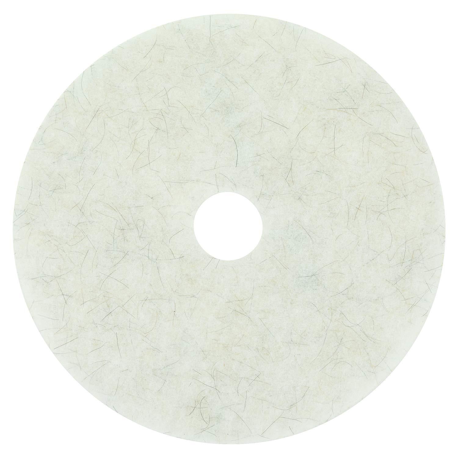 5-Piece/Carton Natural Blend 3300 Ultra High-Speed 27 in. Floor Burnishing Pads - White