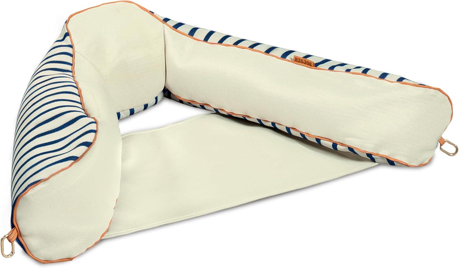 Big Joe Lux Bali Sling Pool Float, Cape Stripe, UV Protected, No Inflation Needed