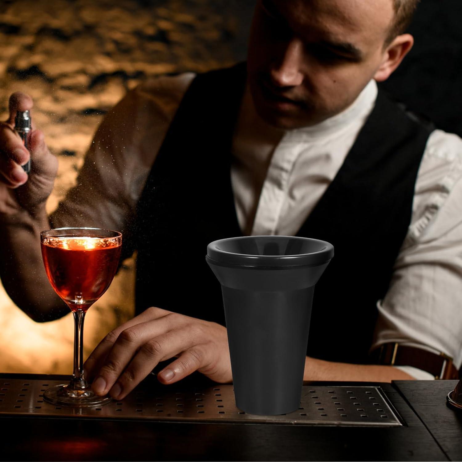 True Spittoon Plastic Wine Tasting Dump Bucket in Black