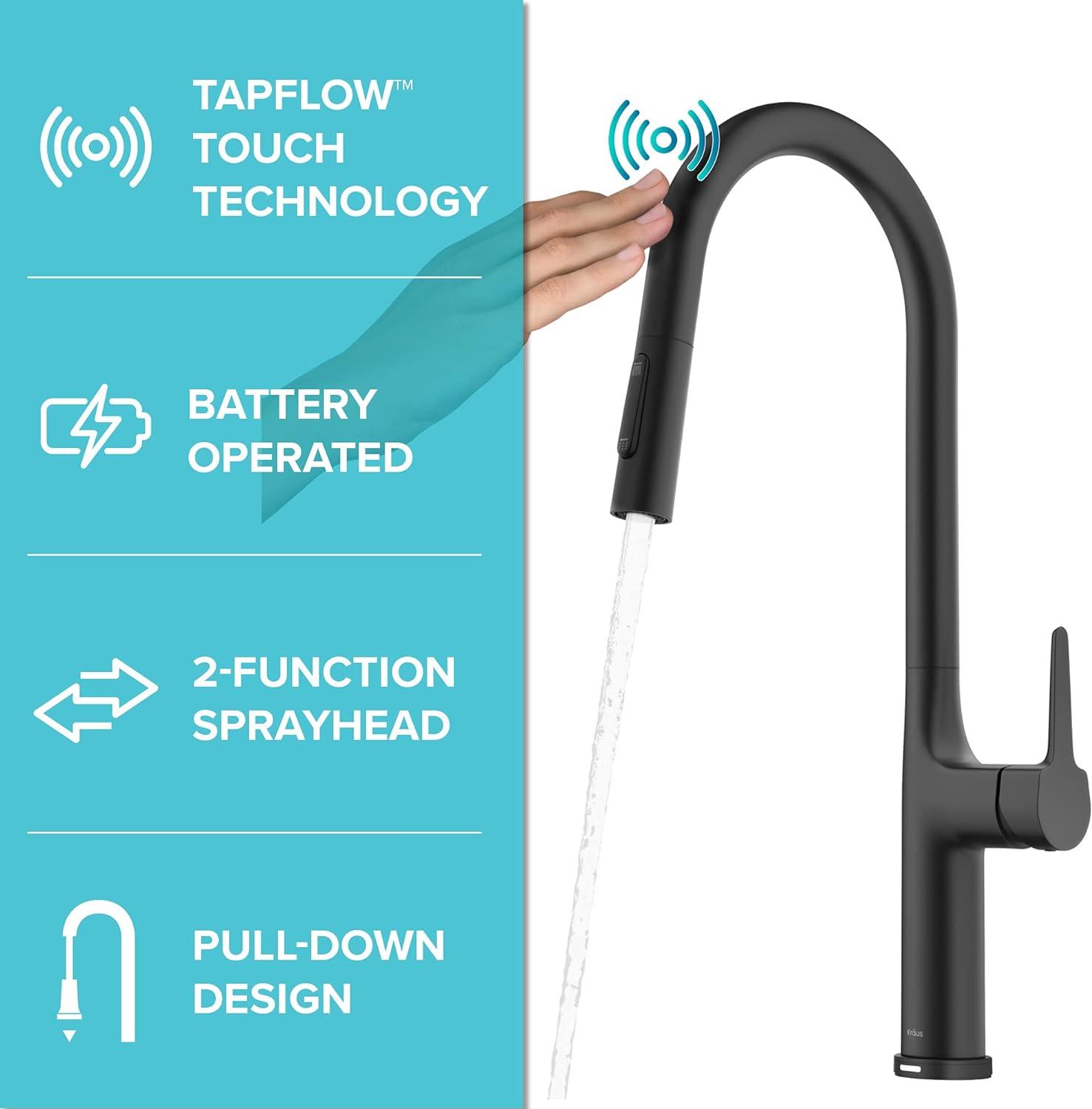 Pull Down Touch Single Handle Kitchen Faucet