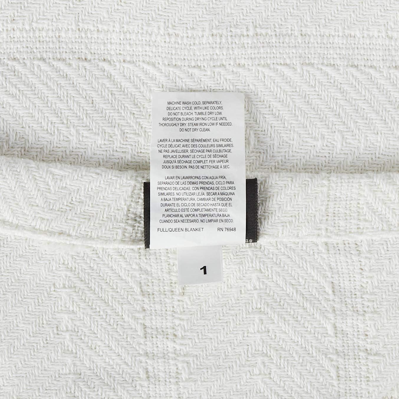 Eddie Bauer Herringbone Cotton Reversible Blanket